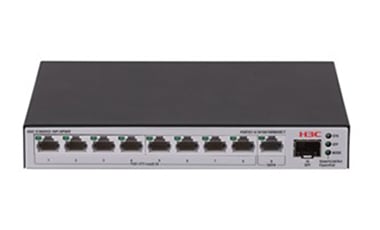 LS-1600V2-10P-HPWR-GL (H3C Layer 2 Switch 8 x 1GE PoE+ Ethernet Ports, 1 x 1GE Ethernet Port & 1 x 1GE SFP Ports (PoE Budget 125W))